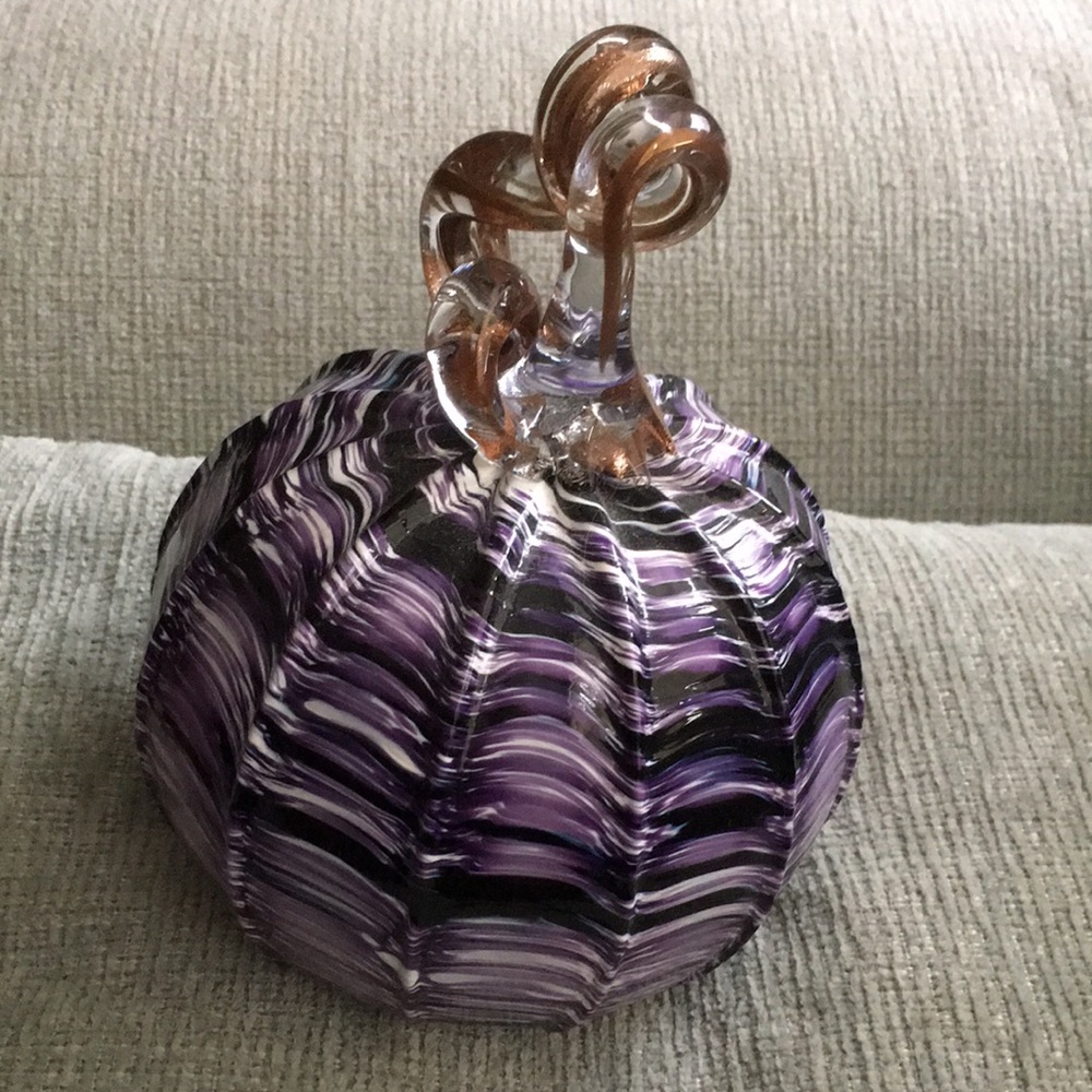 Hand Blown Glass Pumpkin